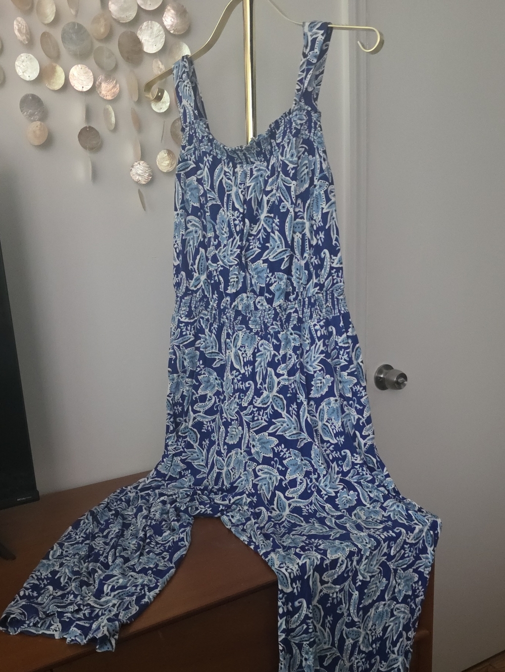 Boden Blue & White Printed Jumpsuit